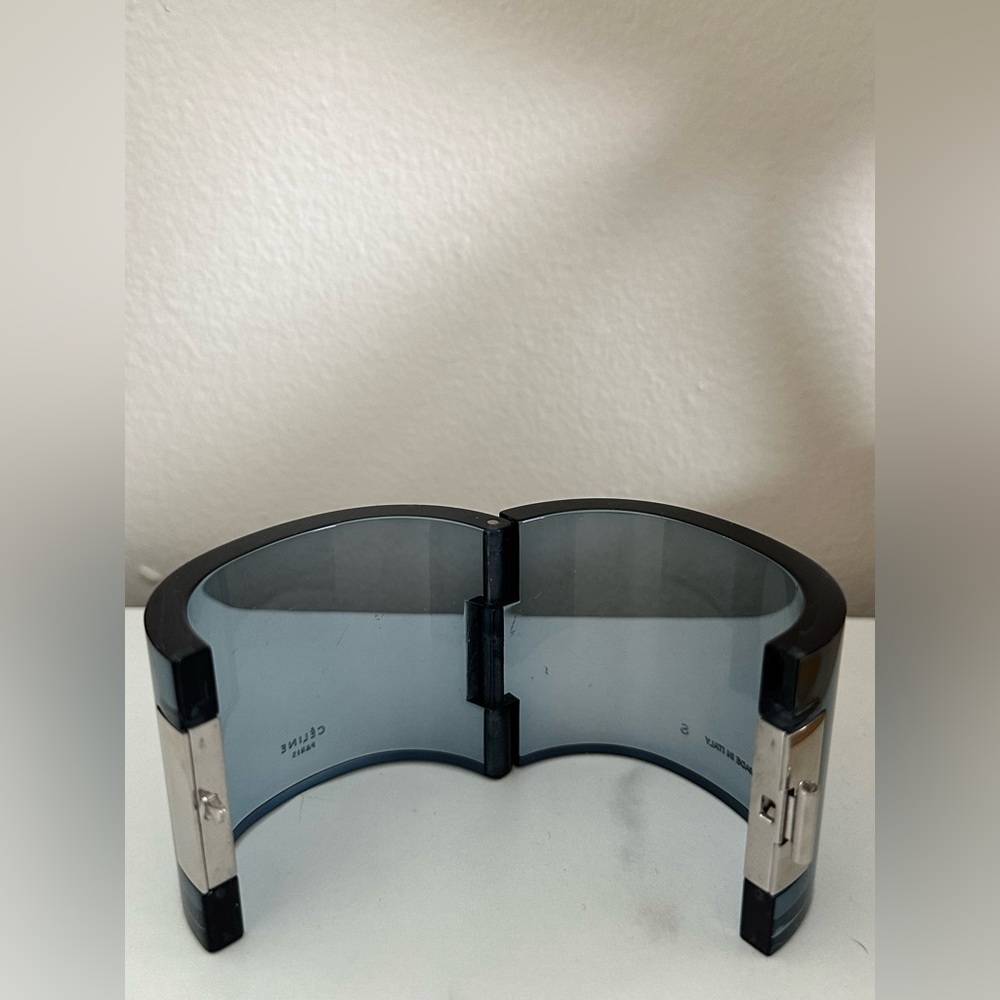 Celine Blue Lucite Cuff-Small - Picture 10 of 14